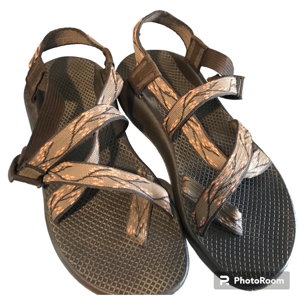 Chaco Z2 Strap Cherry Blossom Green Floral Camo Vibram Sole Yampa Sandals sz 10